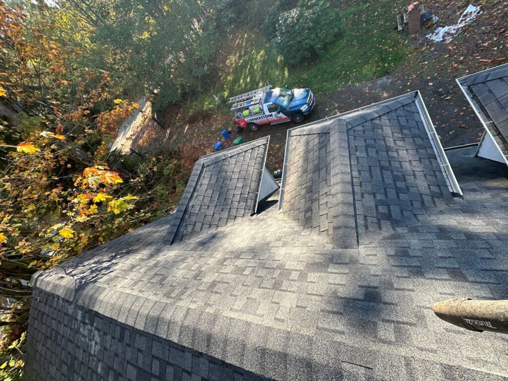 Winter gutter cleaning for a Washington home