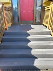 Fall pressure washing on a Washington driveway